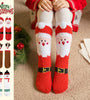 Child Christmas Socks Winter No-shedding Cute Elk Elk Santa Claus Snowman Sleeping Floor Coral Fleece Socks