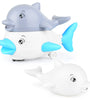 Electric Induction Water Jet Dolphin Baby Shower Bath Toy With Light And Music Universal Water Jet Water Ball Toy