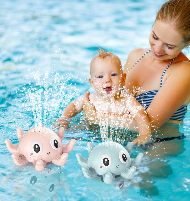 Children's Automatic Water Spray Bath Toys Bath Fun Toys With Flashing Water Spray Toy Baby Swimming Shower With Toys New