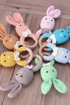 Lotus Hand Hook Wool Ball Color Crochet Wool Wood Ring Baby Molar Accessories