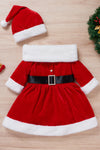 Chapéu de vestido vermelho de Natal para bebê