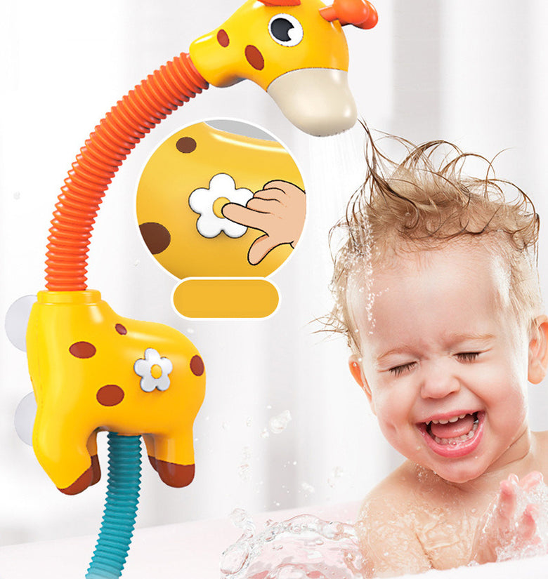 Children Bath Toy Electric Cartoon Giraffe Shower Baby Spray Bathtub Toys Educational Play Game Beach Toys