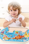 Wooden Puzzle World Children's Toys Gift Baby Educational Toys